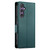 Samsung Galaxy S25 FE 5G Side Buckle Magnetic Frosted Leather Phone Case - Dark Green