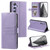 Samsung Galaxy S25 FE 5G Simple 6-Card Wallet Leather Phone Case - Purple