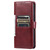 Samsung Galaxy S25 FE 5G Simple 6-Card Wallet Leather Phone Case - Wine Red