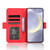 Samsung Galaxy S25 FE 5G Skin Feel Calf Texture Card Slots Leather Phone Case - Red