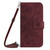 Samsung Galaxy S25 FE 5G Skin Feel Sun Flower Embossed Flip Leather Phone Case with Lanyard - Wine Red