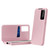 Samsung Galaxy S25 FE 5G Smart View Window Leather Phone Case with Card Slot - Pink