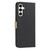Samsung Galaxy S25 FE 5G Splicing Color Hollow Flower Pattern RFID Leather Phone Case - Black
