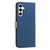 Samsung Galaxy S25 FE 5G Splicing Color Hollow Flower Pattern RFID Leather Phone Case - Dark Blue