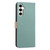 Samsung Galaxy S25 FE 5G Splicing Color Hollow Flower Pattern RFID Leather Phone Case - Green