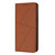 Samsung Galaxy S25 FE 5G Strong Magnetic Frosted Flip Leather Phone Case - Coffee Color