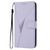 Samsung Galaxy S25 FE 5G Triangle Pattern Buckle Clasp Leather Phone Case - Light Purple