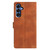 Samsung Galaxy S25 FE 5G Triangles Embossed Leather Phone Case - Brown
