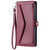 Samsung Galaxy S25 FE 5G Wallet Multi-card Slot Leather Phone Case with Lanyard - Wine Red