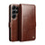 Samsung Galaxy S26 Ultra 5G QIALINO Classic 103 Buckle Genuine Leather Phone Case - Brown