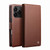 iPhone 17 Pro Max QIALINO Classics 3rd Genuine Leather Phone Case - Brown