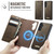 Samsung Galaxy A14 5G CaseMe C49 Magnetic RFID Blocking Detachable Wallet Leather Phone Case - Coffee