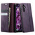 Samsung Galaxy A15 5G CaseMe 033 Calf Leather Lining Microfibre RFID Blocking Phone Case - Purple