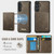 Samsung Galaxy A15 5G CaseMe Me80 Series Detachable Wallet Magnetic RFID Vegan Leather Phone Case - Coffee