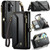 Samsung Galaxy A17 5G CaseMe C36 Card Slots Zipper Wallet RFID Anti-theft Leather Phone Case - Black