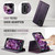 Samsung Galaxy A17 5G CaseMe C49 Magnetic RFID Blocking Detachable Wallet Leather Phone Case - Purple