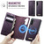 Samsung Galaxy A17 5G CaseMe C49 Magnetic RFID Blocking Detachable Wallet Leather Phone Case - Purple