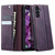 Samsung Galaxy A25 CaseMe 033 Calf Leather Lining Microfibre RFID Blocking Phone Case - Purple