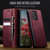 Samsung Galaxy A52 / A52s 5G CaseMe 033 Calf Leather Lining Microfibre RFID Blocking Phone Case - Red