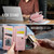 Samsung Galaxy A52 CaseMe C39 RFID Blocking Zipper Wallet Leather Phone Case with Crossbody Strap - Pink