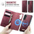 Samsung Galaxy A54 5G CaseMe C49 Magnetic RFID Blocking Detachable Wallet Leather Phone Case - Red