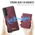 Samsung Galaxy A54 5G CaseMe Me80 Series Detachable Wallet Magnetic RFID Vegan Leather Phone Case - Red