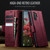 Samsung Galaxy Note10+ CaseMe 033 Calf Leather Lining Microfibre RFID Blocking Phone Case - Red
