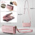 Samsung Galaxy S20 5G CaseMe C39 RFID Blocking Zipper Wallet Leather Phone Case with Crossbody Strap - Pink