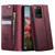 Samsung Galaxy S20 Ultra CaseMe 033 Calf Leather Lining Microfibre RFID Blocking Phone Case - Red