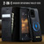 Samsung Galaxy S20 Ultra CaseMe C49 Magnetic RFID Blocking Detachable Wallet Leather Phone Case - Black
