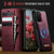 Samsung Galaxy S20+ CaseMe C49 Magnetic RFID Blocking Detachable Wallet Leather Phone Case - Red