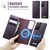 Samsung Galaxy S21 Ultra 5G CaseMe C49 Magnetic RFID Blocking Detachable Wallet Leather Phone Case - Purple