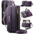 Samsung Galaxy S21+ 5G CaseMe C39 RFID Blocking Zipper Wallet Leather Phone Case with Crossbody Strap - Purple