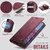 Samsung Galaxy S22 5G CaseMe C49 Magnetic RFID Blocking Detachable Wallet Leather Phone Case - Red