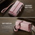 Samsung Galaxy S22 Ultra 5G CaseMe C39 RFID Blocking Zipper Wallet Leather Phone Case with Crossbody Strap - Pink