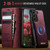 Samsung Galaxy S22+ 5G CaseMe C49 Magnetic RFID Blocking Detachable Wallet Leather Phone Case - Red