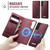 Samsung Galaxy S22+ 5G CaseMe C49 Magnetic RFID Blocking Detachable Wallet Leather Phone Case - Red