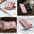 Samsung Galaxy S23 Ultra 5G CaseMe C39 RFID Blocking Zipper Wallet Leather Phone Case with Crossbody Strap - Pink