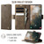 Samsung Galaxy S24 Ultra 5G CaseMe 033 Calf Leather Lining Microfibre RFID Blocking Phone Case - Coffee
