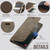 Samsung Galaxy S24 Ultra 5G CaseMe 033 Calf Leather Lining Microfibre RFID Blocking Phone Case - Coffee
