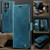 Samsung Galaxy S25 Ultra 5G CaseMe 033 Calf Leather Lining Microfibre RFID Blocking Phone Case - Green