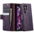 Samsung Galaxy S25 Ultra 5G CaseMe 033 Calf Leather Lining Microfibre RFID Blocking Phone Case - Purple