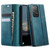 Samsung Galaxy A33 5G CaseMe 033 Calf Leather Lining Microfibre RFID Blocking Phone Case - Green