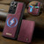 Samsung Galaxy S21 Ultra 5G CaseMe Me80 Series Detachable Wallet Magnetic RFID Vegan Leather Phone Case - Red
