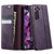 Samsung Galaxy S22+ 5G CaseMe 033 Calf Leather Lining Microfibre RFID Blocking Phone Case - Purple