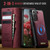 Samsung Galaxy S21+ 5G CaseMe C49 Magnetic RFID Blocking Detachable Wallet Leather Phone Case - Red