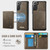 Samsung Galaxy S22 5G CaseMe Me80 Series Detachable Wallet Magnetic RFID Vegan Leather Phone Case - Coffee