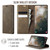 Samsung Galaxy S21+ 5G CaseMe 033 Calf Leather Lining Microfibre RFID Blocking Phone Case - Coffee