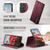 Samsung Galaxy S23 5G CaseMe C49 Magnetic RFID Blocking Detachable Wallet Leather Phone Case - Red