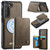 Samsung Galaxy S23 5G CaseMe Me80 Series Detachable Wallet Magnetic RFID Vegan Leather Phone Case - Coffee
